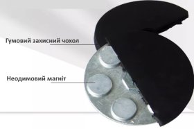 Магніт D135 в гумовій оболонці з внутрішнім різьбленням М10